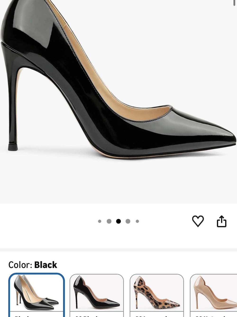 Classic Black Patent Pointed-Toe High Heel Pump